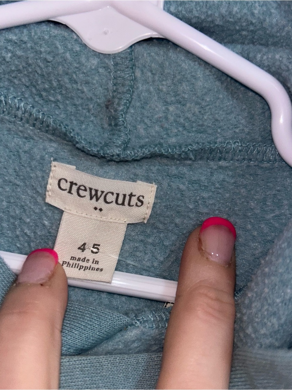 Crewcuts Light Teal Hooded Sweatshirt with Navy Crab Graphic - Picture 2 of 2